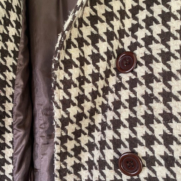 Vintage brown houndstooth double breasted jacket - Picture 9 of 9